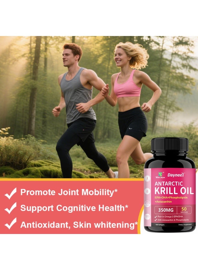 Winstown Antarctic Krill Oil Softgels | 350mg/capsule Rich in Omega-3 + Phospholipids + Astaxanthin | 100 capsules (50-day supply) - Image 4